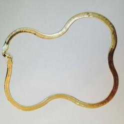 RM 14K Gold Herringbone Flat Necklace 20"