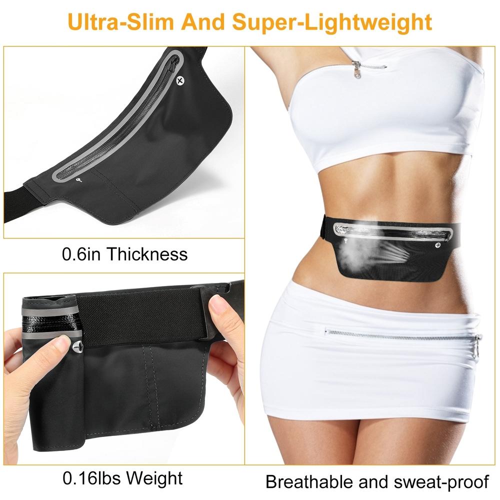 GLOBAL PHOENIX Sport Waist Pack Running Belt Bag Pouch Adjustable Bounce Free Sweat-Proof Lightweight Slim