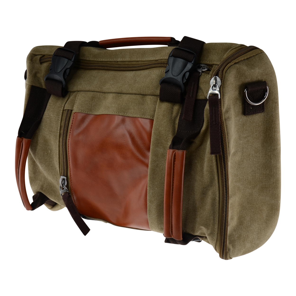 Navor Extra Big Travel and Leisure Single-Double Shoulder Convertible Canvas Backpack or Messenger Bag