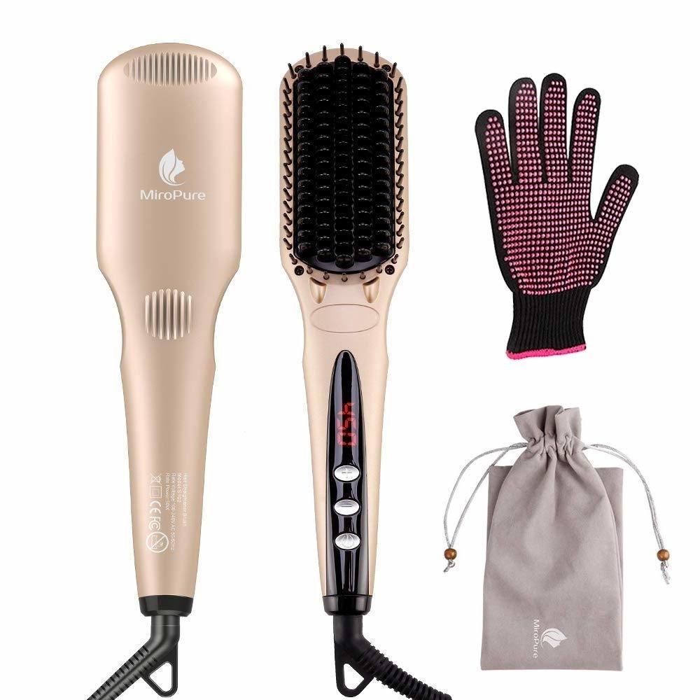 SKUSHOPS Hair Straightener Brush by for Silky Frizz-Free Hair with MCH  Heating Technology for Great
