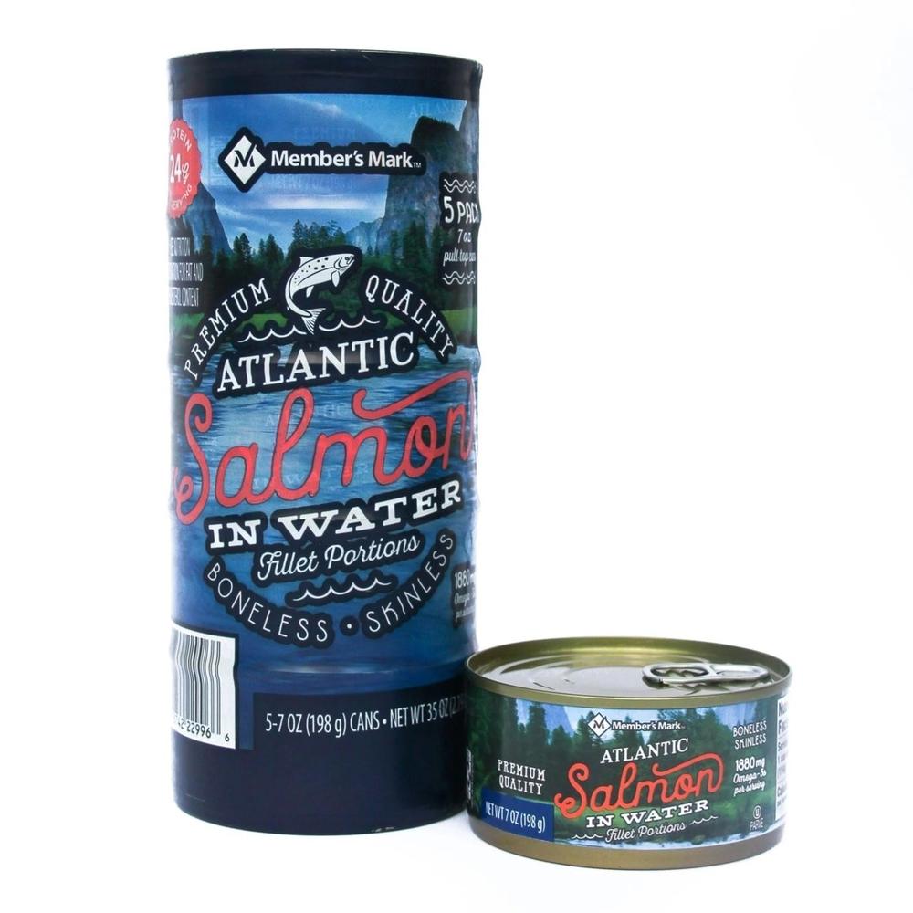 Member's Mark Canned Atlantic Salmon, 7 Ounce (Pack of 5)