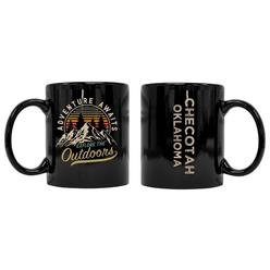 R and R Imports Checotah Oklahoma Souvenir Adventure Awaits 8 oz Coffee Mug 2-Pack