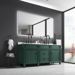 ExBriteUSA ExBrite 84 x 36 inch LED Mirror Bathroom Vanity Mirrors with Lights, Wall Mounted Anti-Fog