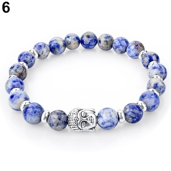 Generic Mens Fashion Natural Stone Bracelet Concise Lucky Beads Bangle Cuff Jewelry Gift