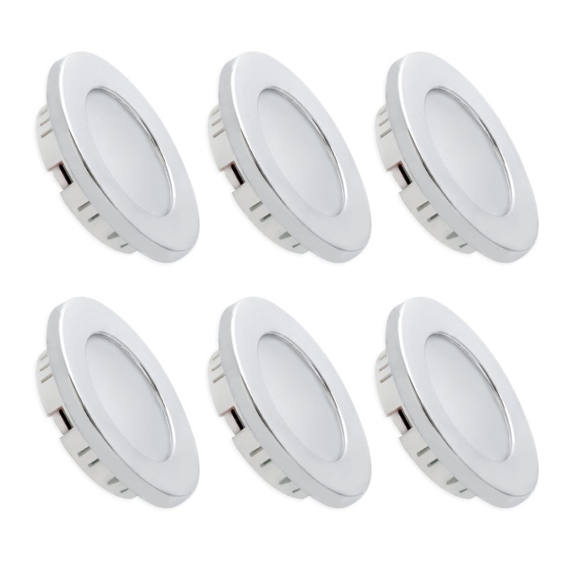 Dream Lighting 12V LED Recessed Ceiling Light For Rv Motorhome Cabinet Marine Warm White X6