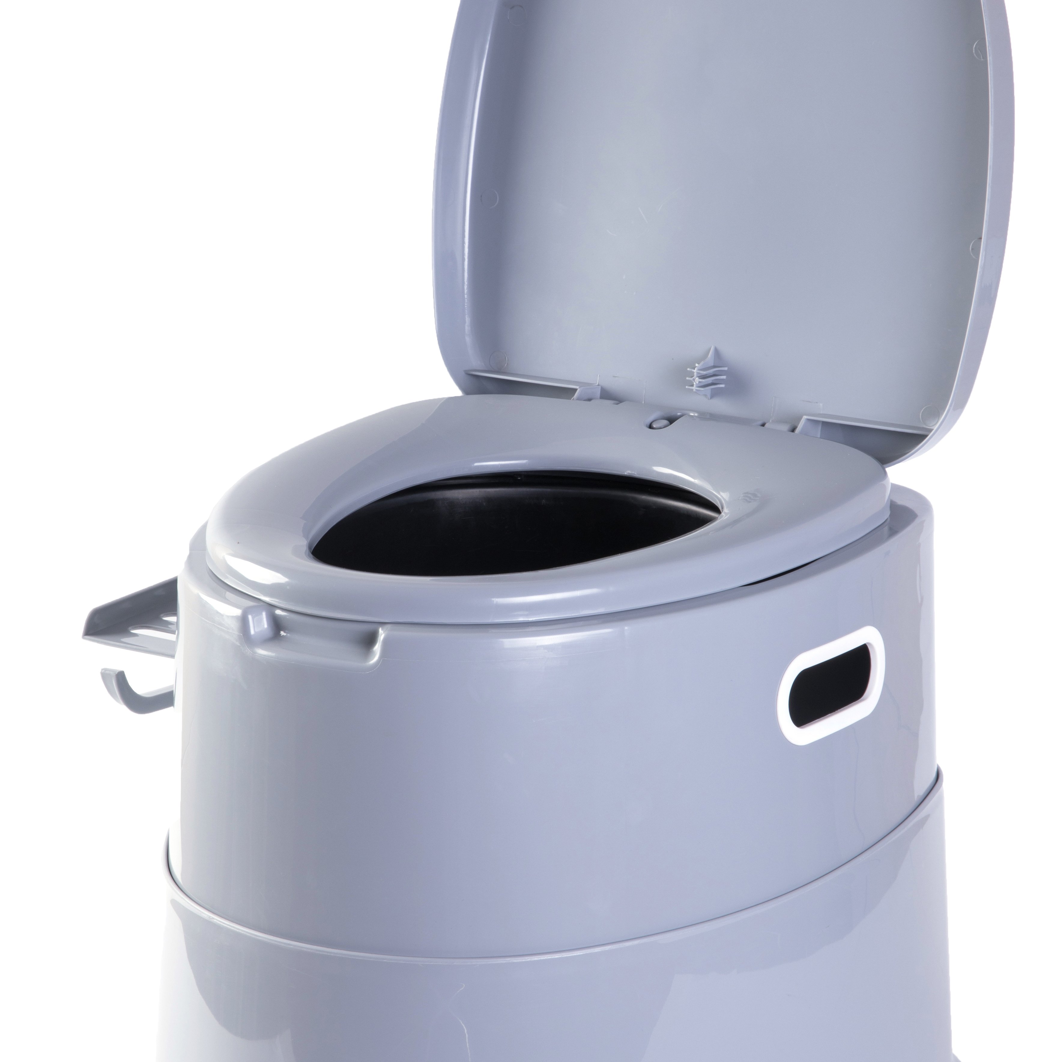 PLAYBERG QI003543 16.5 x 19.75 x 15.5 in. Folding Portable Travel Toilet for Camping & Hiking&#44; Gray