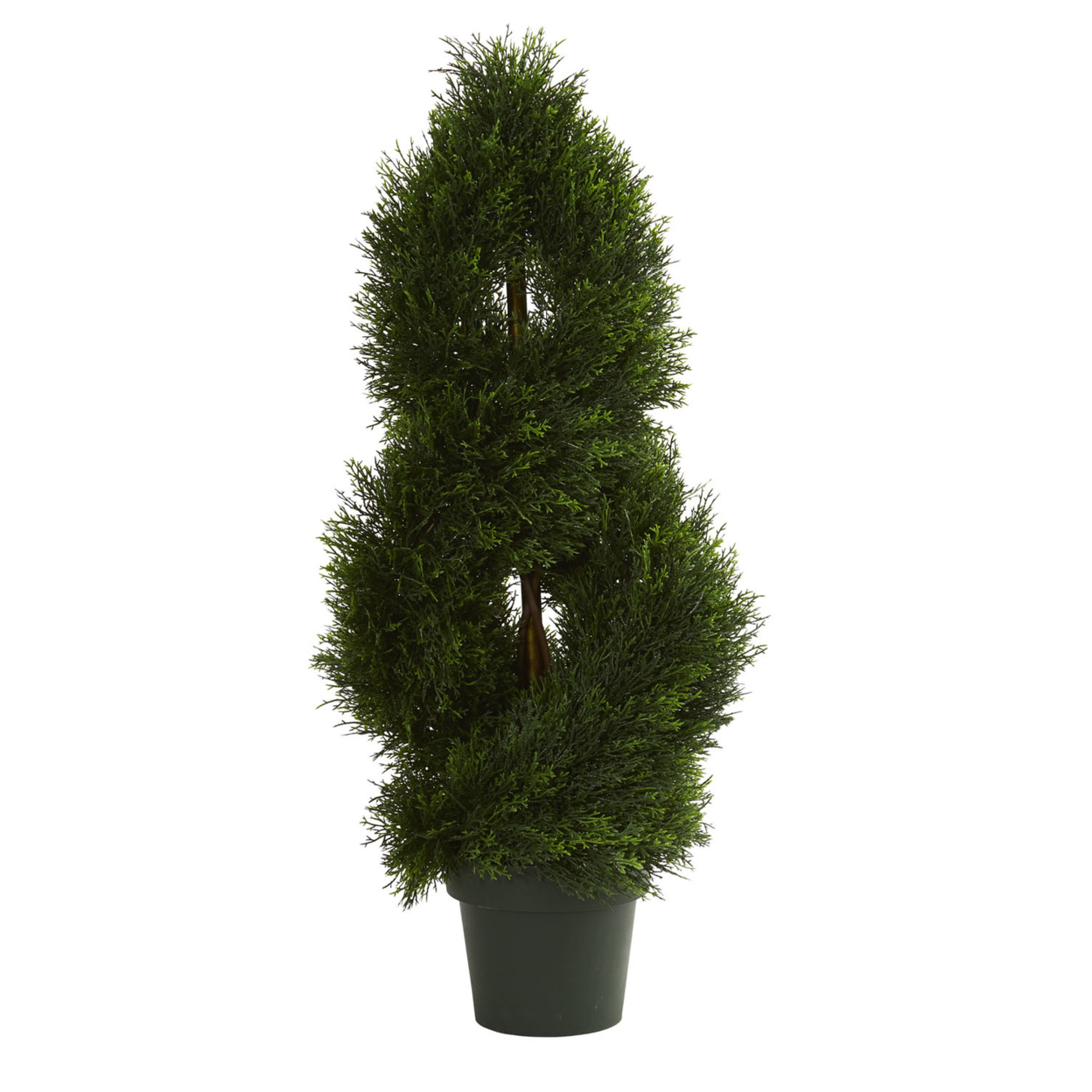 Nearly Natural 5495 Double Pond Cypress Spiral Artificial Topiary Tree UV Resistant