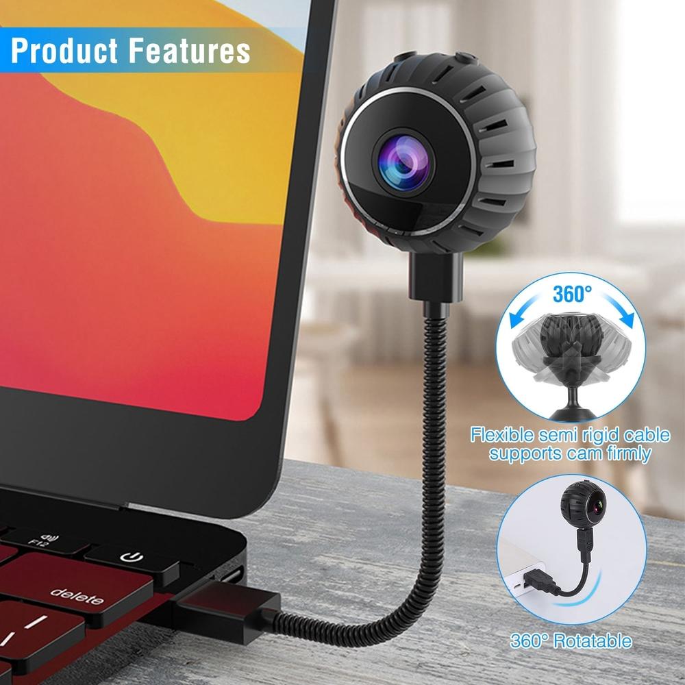 GLOBAL PHOENIX Mini Wireless Camera Wifi IR Night Vision HD 1080p Home Security Camera for Home Indoor Office Baby Pet