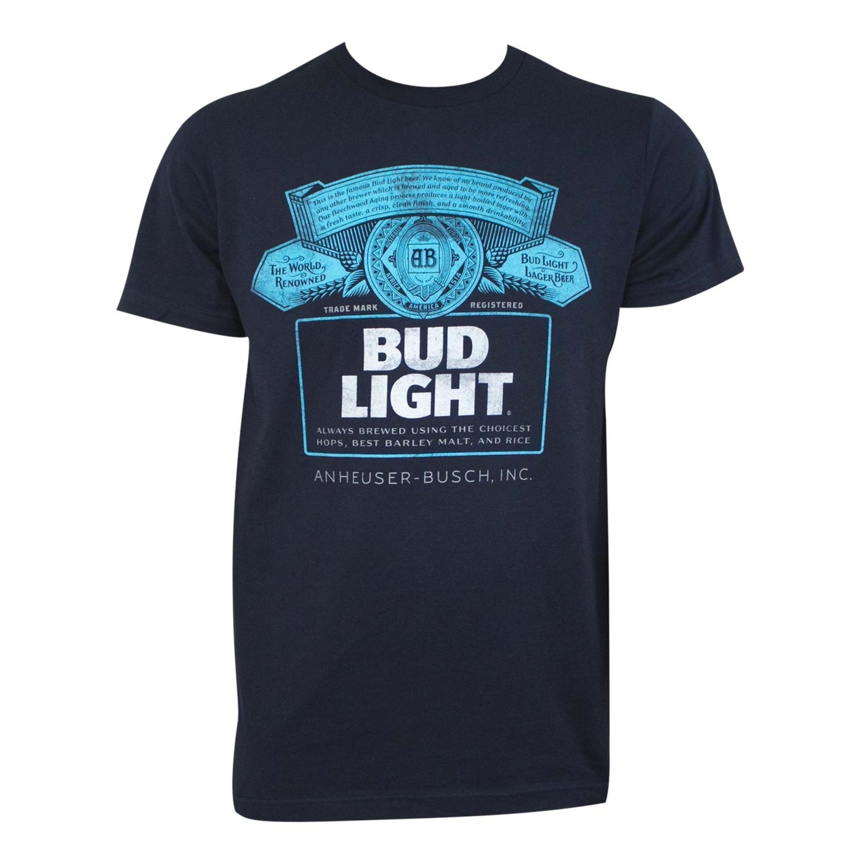 Bud Light Mens Navy Blue T-Shirt