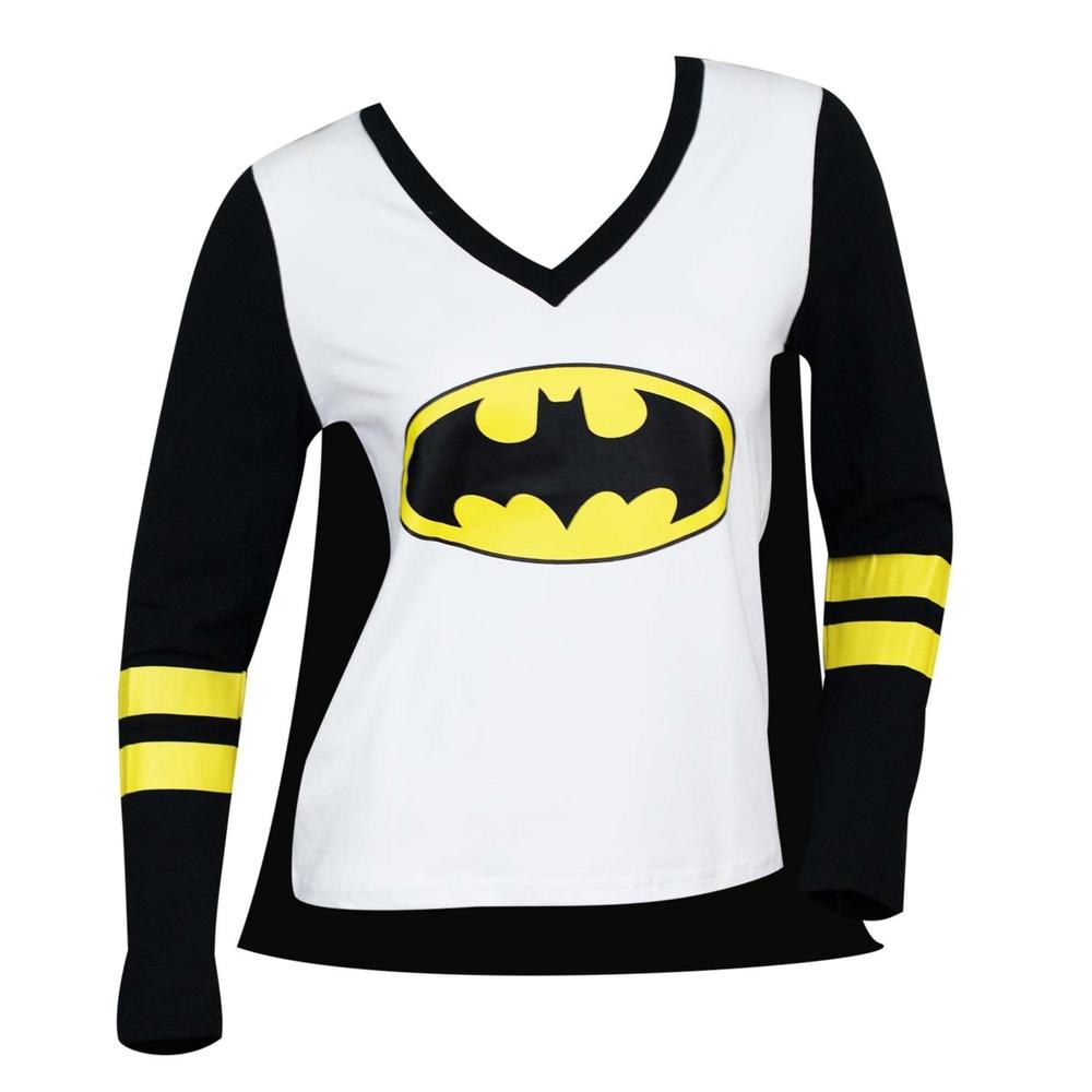 DC Comics Batman Cape Costume Varsity Tee Shirt
