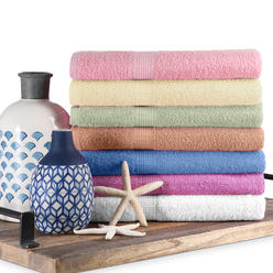 Comfort Linen 7-Pack: Super Absorbent 100% Cotton Bath Towels