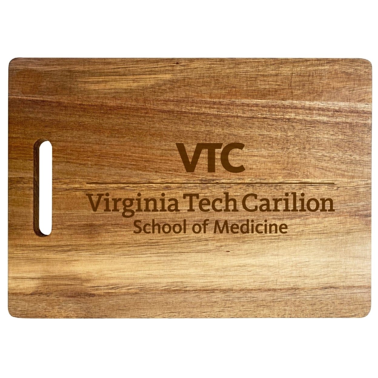 R & R INC. Virginia Tech Carilion School of Medicine Engraved Wooden Cutting Board 10" x 14" Acacia Wood - Large Engraving
