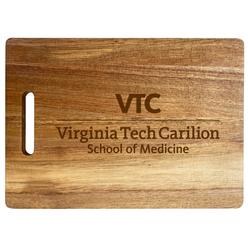 R & R INC. Virginia Tech Carilion School of Medicine Engraved Wooden Cutting Board 10" x 14" Acacia Wood - Large Engraving