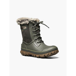 BOGS Womens Arcata Tontal Camo Waterproof Lace Up Snow Boots Dark Green - 72693-301