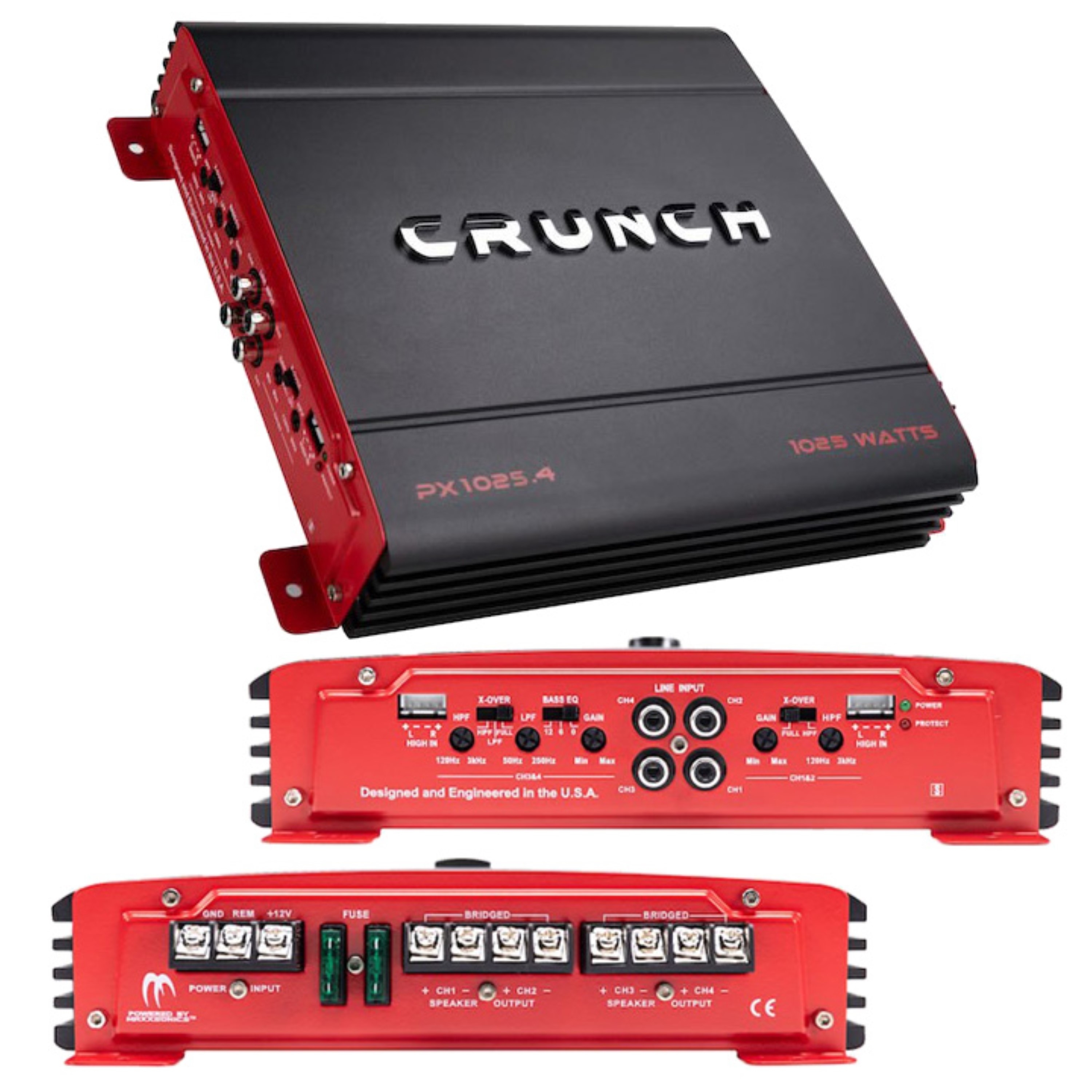 Crunch 1000 Watt 4-Channel Amplifier Car Audio Amp PX-1025.4