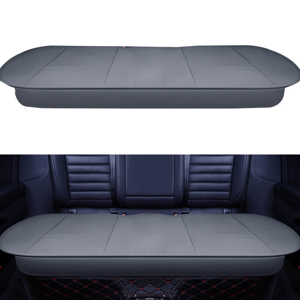 SKUSHOPS Universal Auto Car Front Seat Cover Breathable PU Leather Cushion Protector Mat Gray 1pc rear seat cover