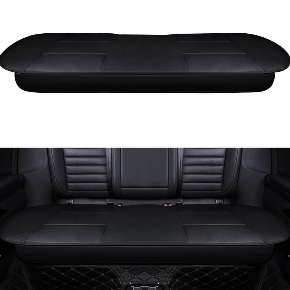 SKUSHOPS Universal Auto Car Front Seat Cover Breathable PU Leather Cushion Protector Mat Black 1pc rear seat cover