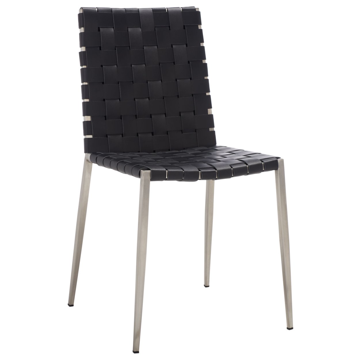 SAFAVIEH Rayne Woven Dining Chair Set of 2 Black / Silver