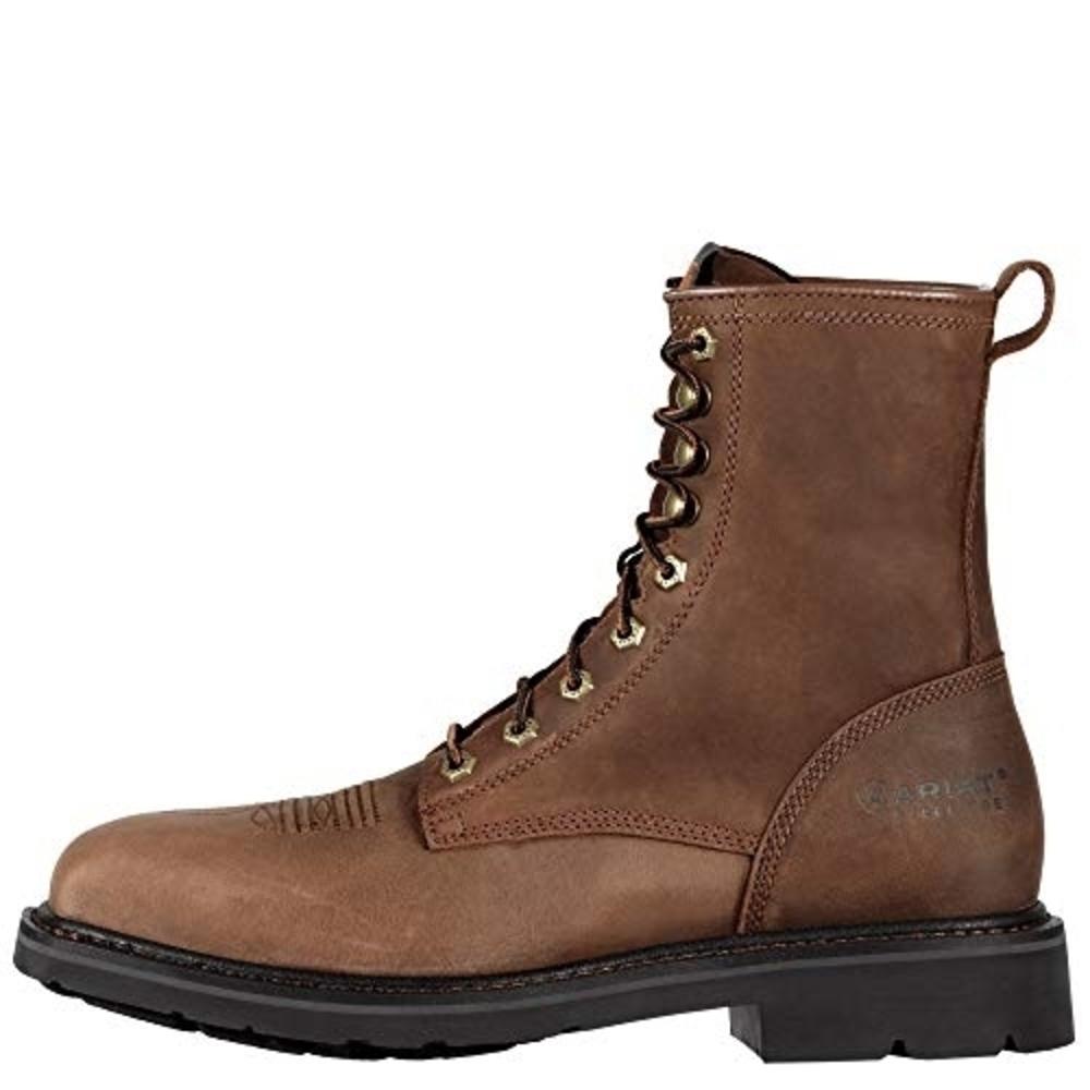 ARIAT Mens Cascade 8" Wide Square Toe Steel Toe Work Boot