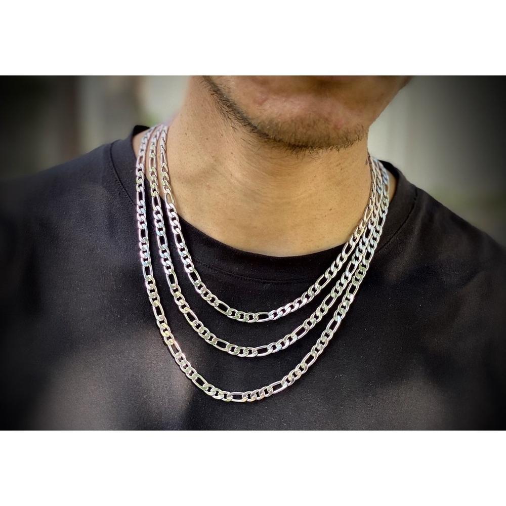 RM 4mm Figaro Chain Necklace - Stainless Steel Necklace Men - Stainless Steel Chain Necklace - Mens Necklace Stainless