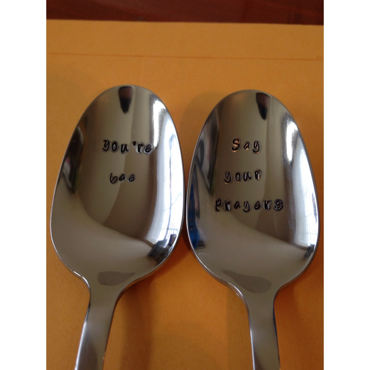Ashi Jewelers Set of CUSTOM Ice Cream spoon-Hand Stamped Spoon -Personalized Spoon -Message of Choice -Gift for Best Friend, Gift for