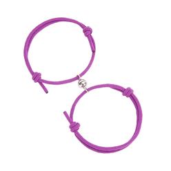 Generic 1 Pair Couples Bracelets Weaving Magnet Attract Long-distance Lover Hand Rope