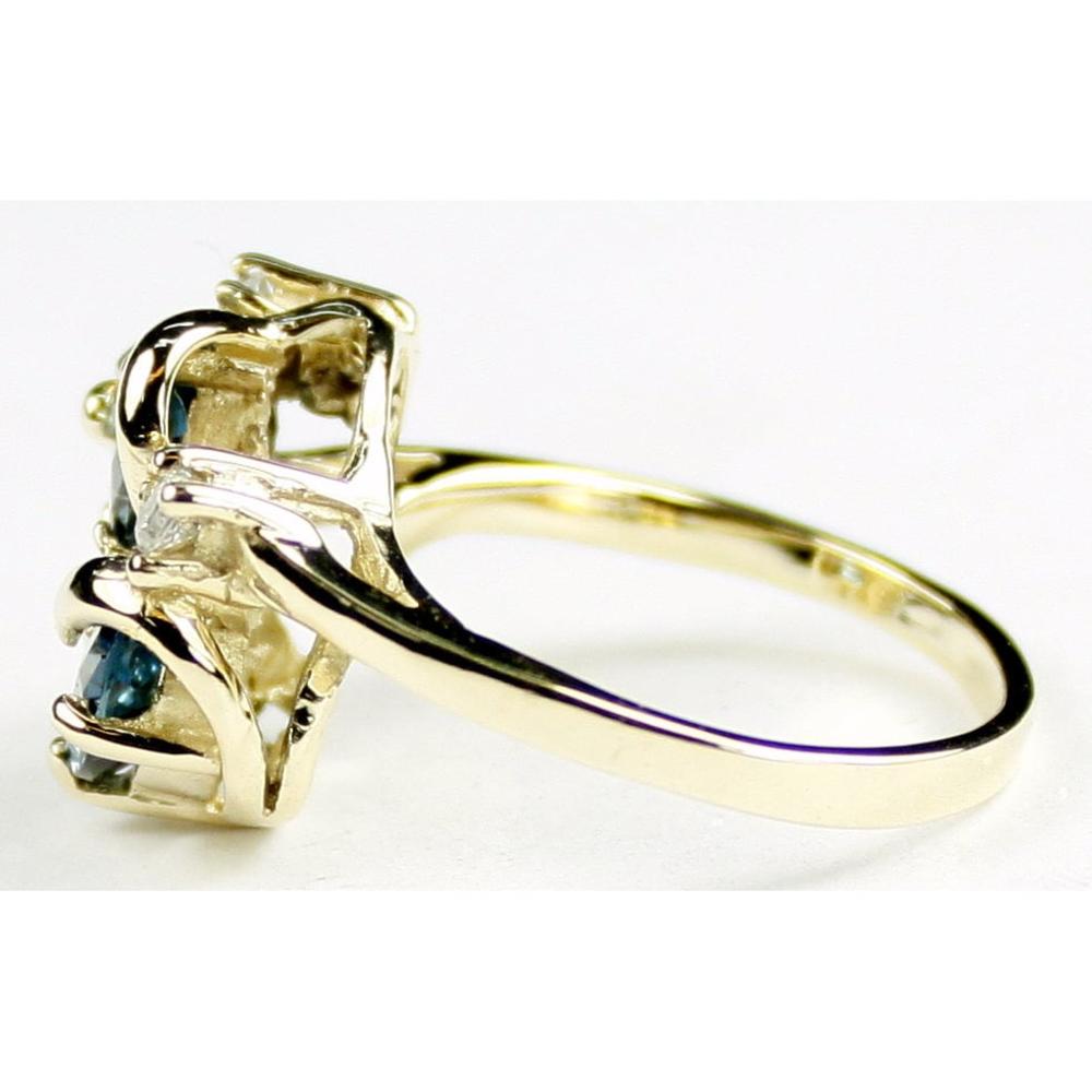 SylvaRocks 10K Gold Ladies Ring London Blue Topaz R016