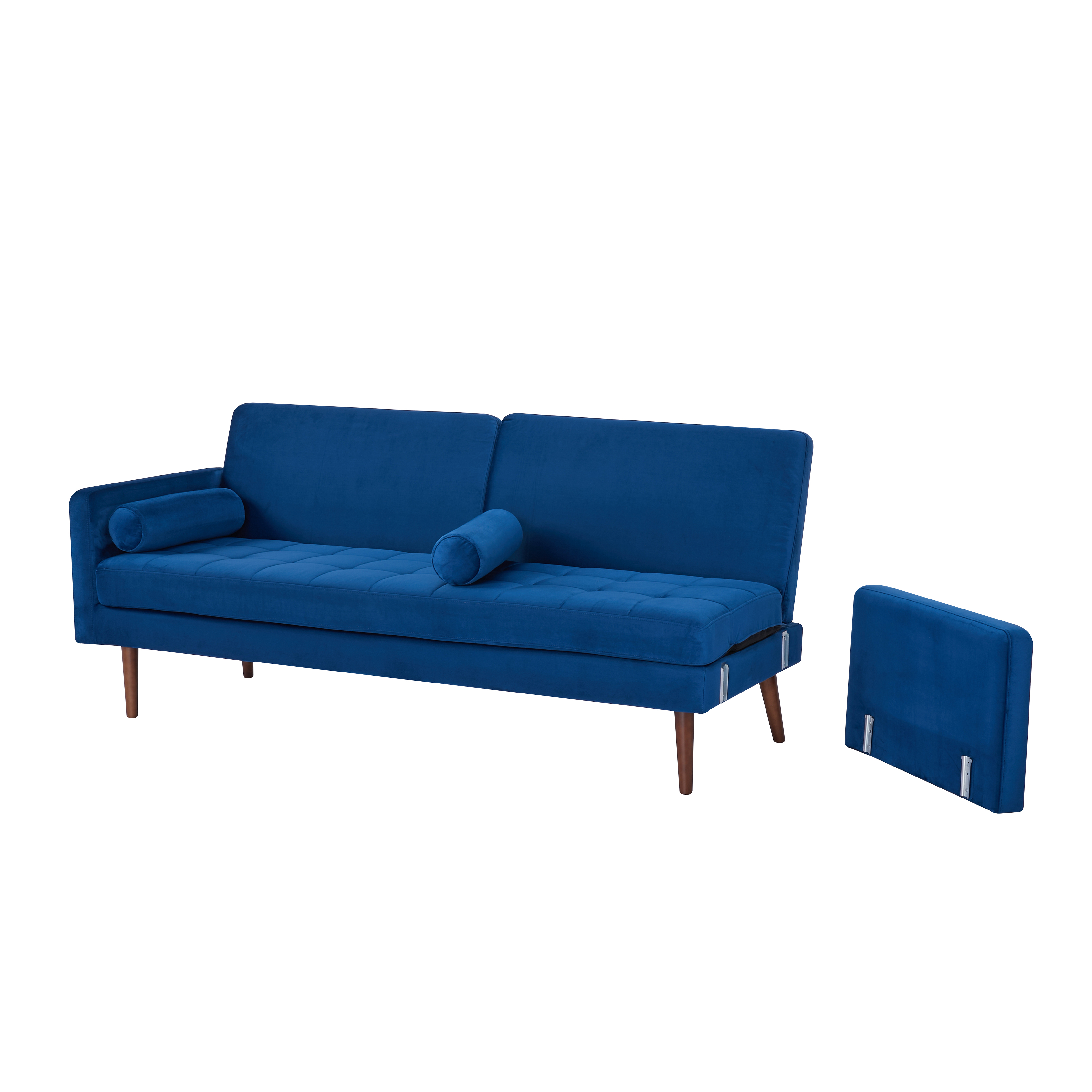 Artdeco Home Portland Convertible Velvet Sofa: Stylish Space-Saving Solution with Comfortable Seating and Twin Sleeper Size