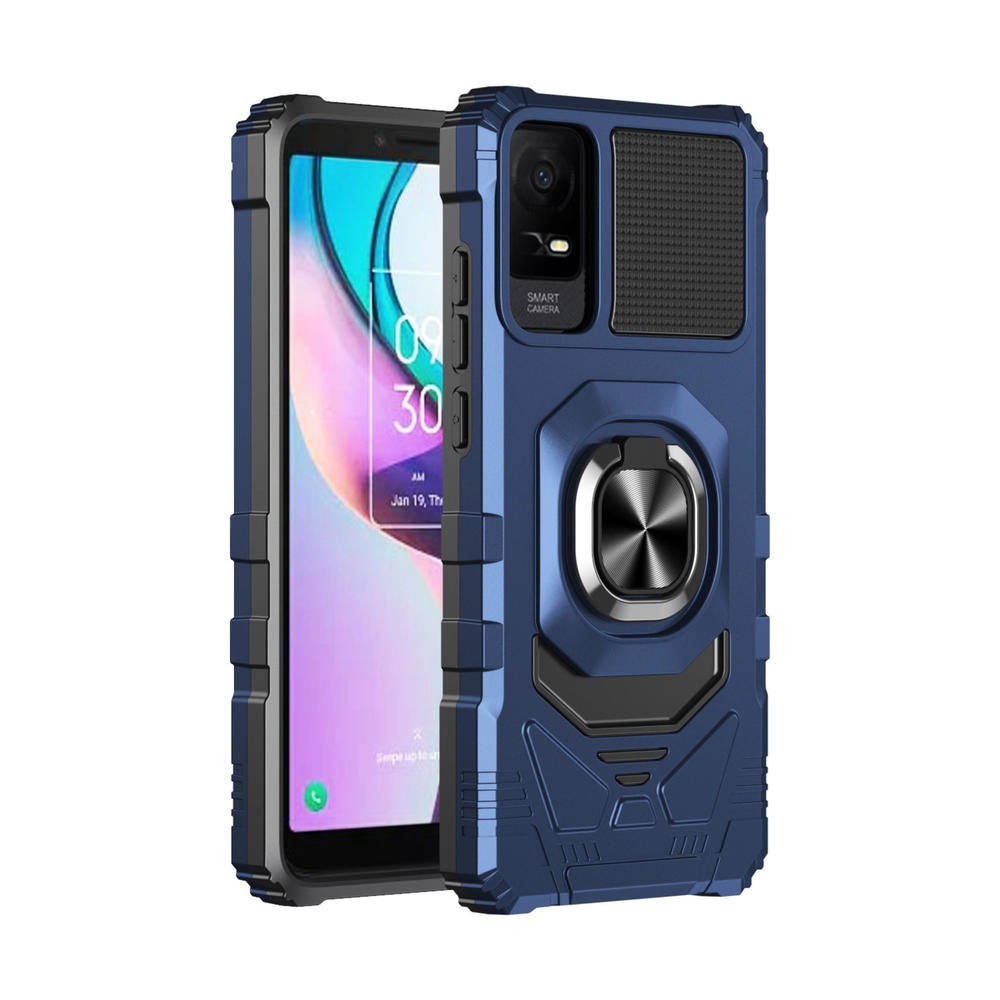 Modes Wireless For TCL ION X 2023 Case Cover & Stand, Heavy Duty Shockproof Protective Rugged Phone Case with Rotatable Ring Kickstand