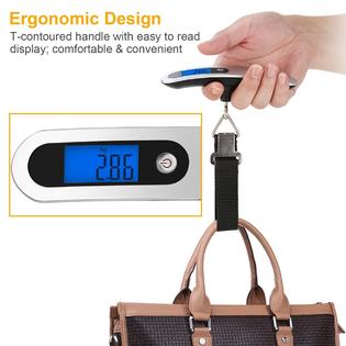 Digital Luggage Scale, 110lbs Hanging Baggage Scale with Backlit LCD  Display, Portable Suitcase Weighing Scale, Travel Luggage Weight Scale,  Strong