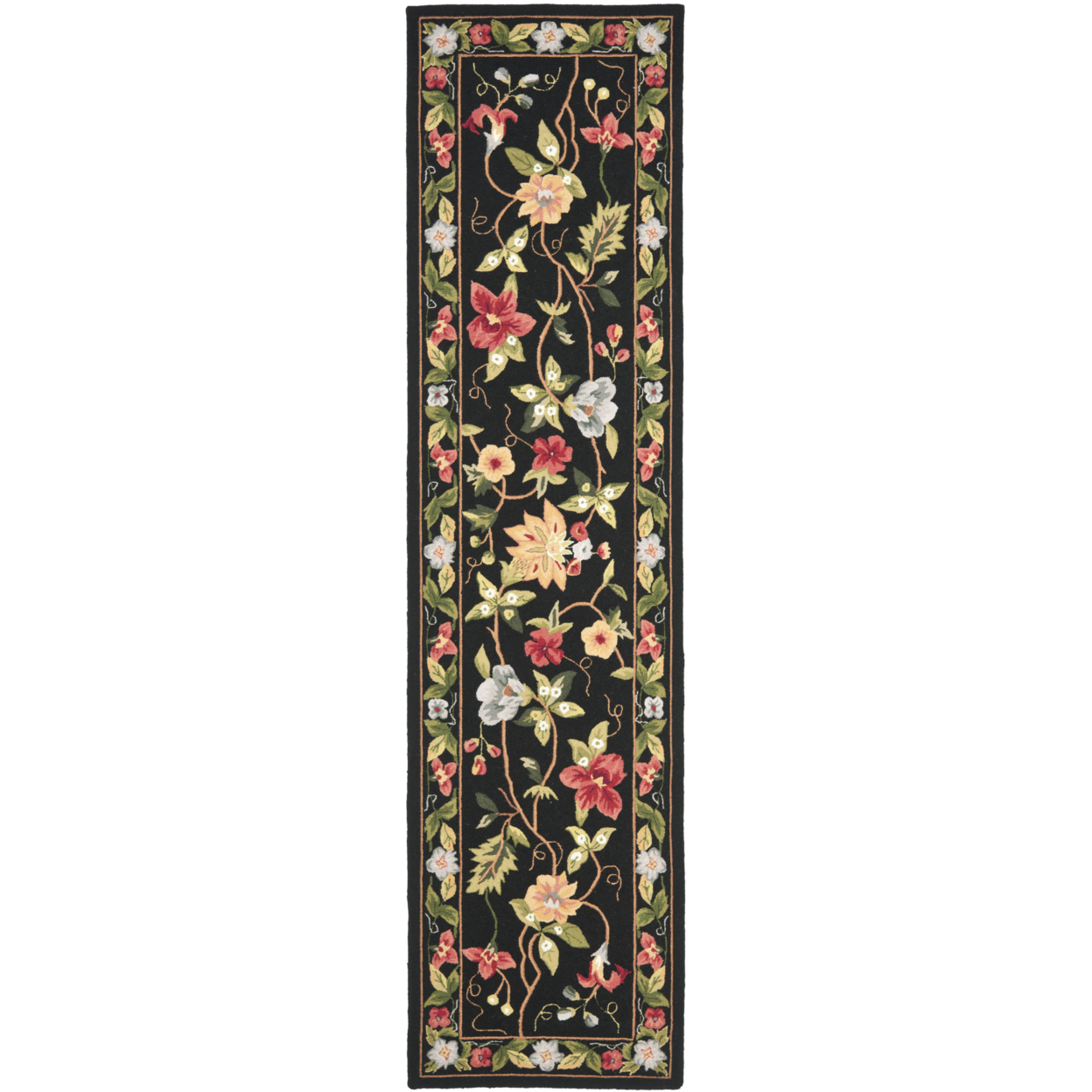SAFAVIEH Chelsea Collection HK311A Hand-hooked Black Rug