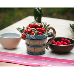 kevinsgiftshoppe Hand Painted Ceramic Cherry Teapot, Gift for Her, Gift for Mom, Tea Party Décor, Café Décor, Farmhouse Décor