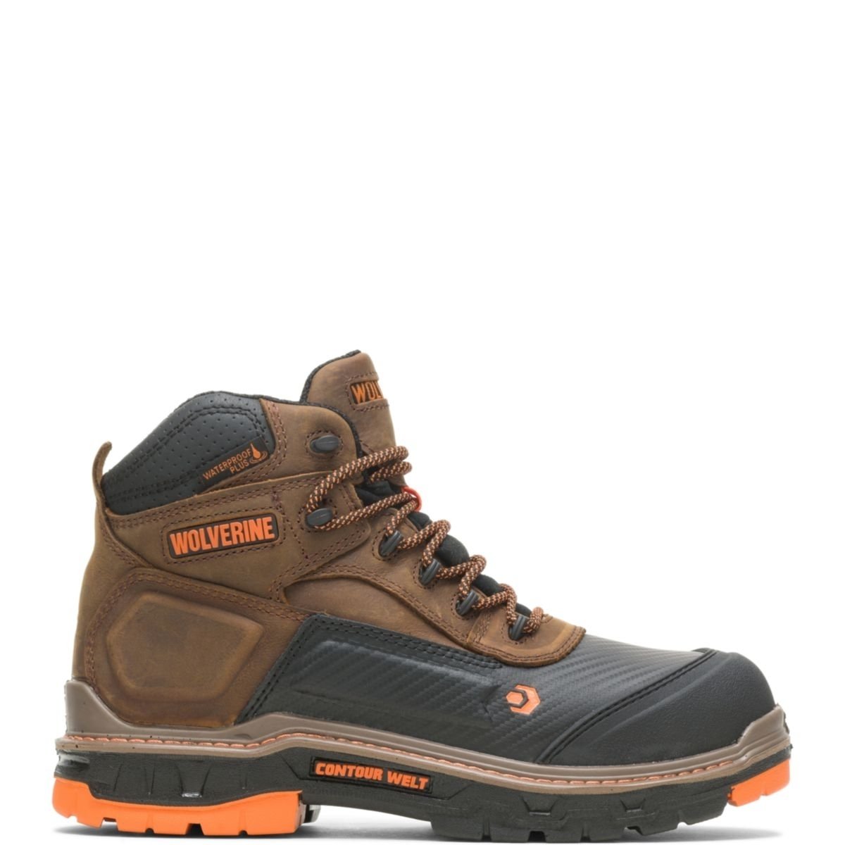 WOLVERINE Mens Overpass 6" CarbonMAX Composite Toe Work Boot Brown - W10717 Summer Brown
