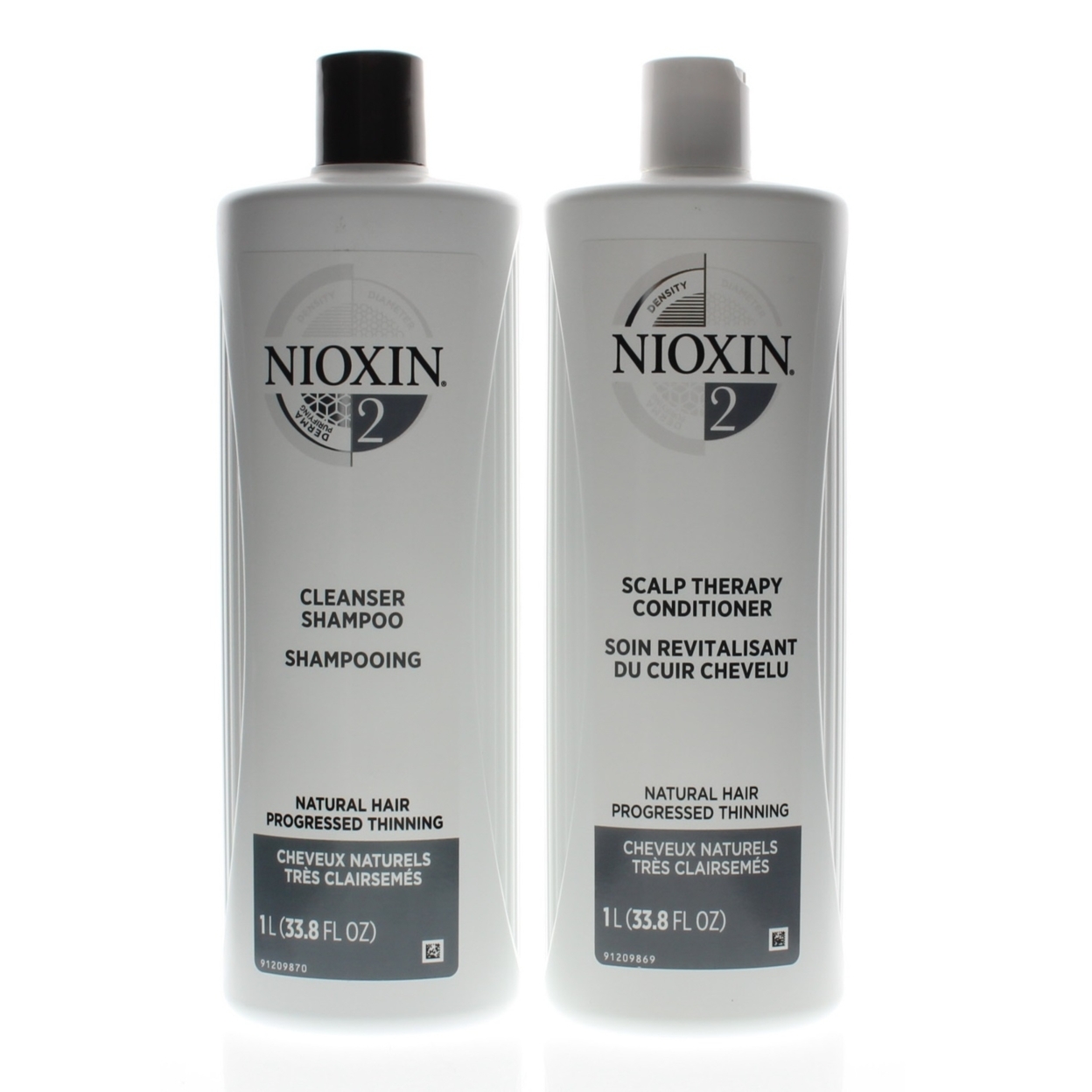 Nioxin System 2 Cleanser + Scalp Therapy 33.8oz/Liter Duo
