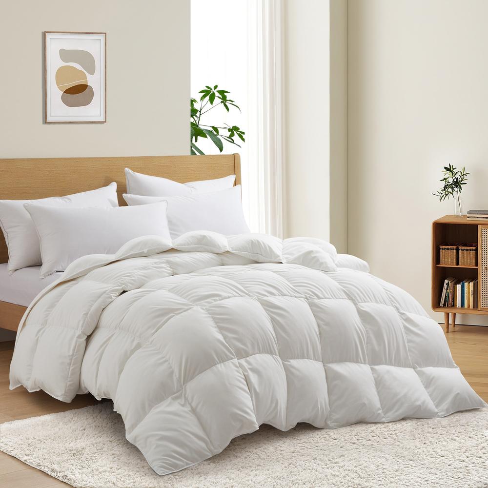 puredown Extra Warmth Down Comforter for Winter Heavy Weight Comforter Ultra Soft Quilted Duvet Insert with Corner Tabs