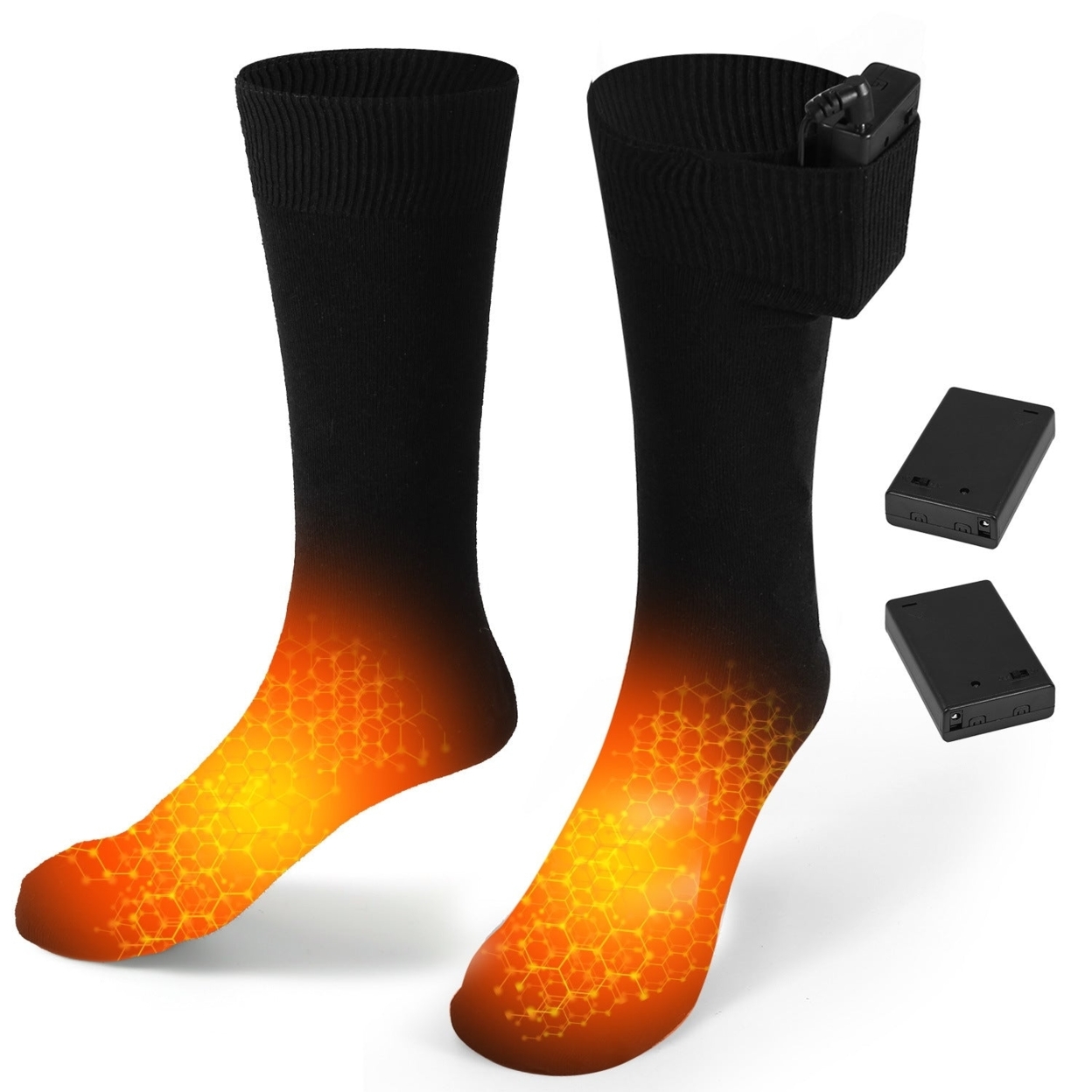 SKUSHOPS Electric Heated Socks Rechargeable Battery Heated Socks Winter Warm Thermal Socks