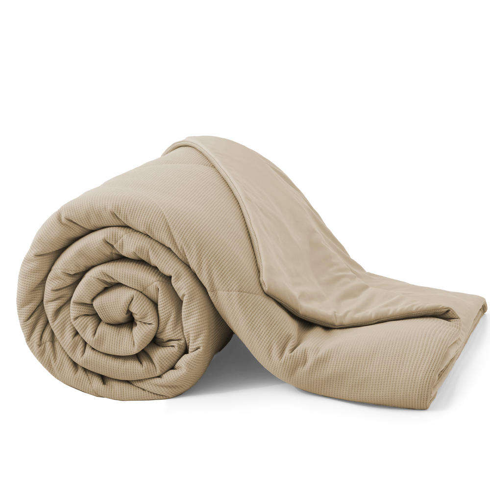 Peace Nest Reversible Blanket Twin Lightweight Blanket for Sleeping Khaki 68" x 90"