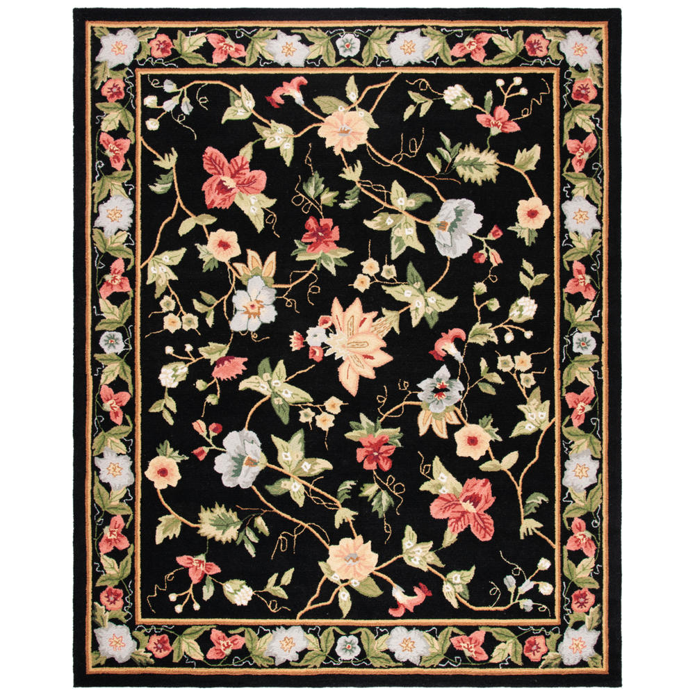 SAFAVIEH Chelsea Collection HK311A Hand-hooked Black Rug