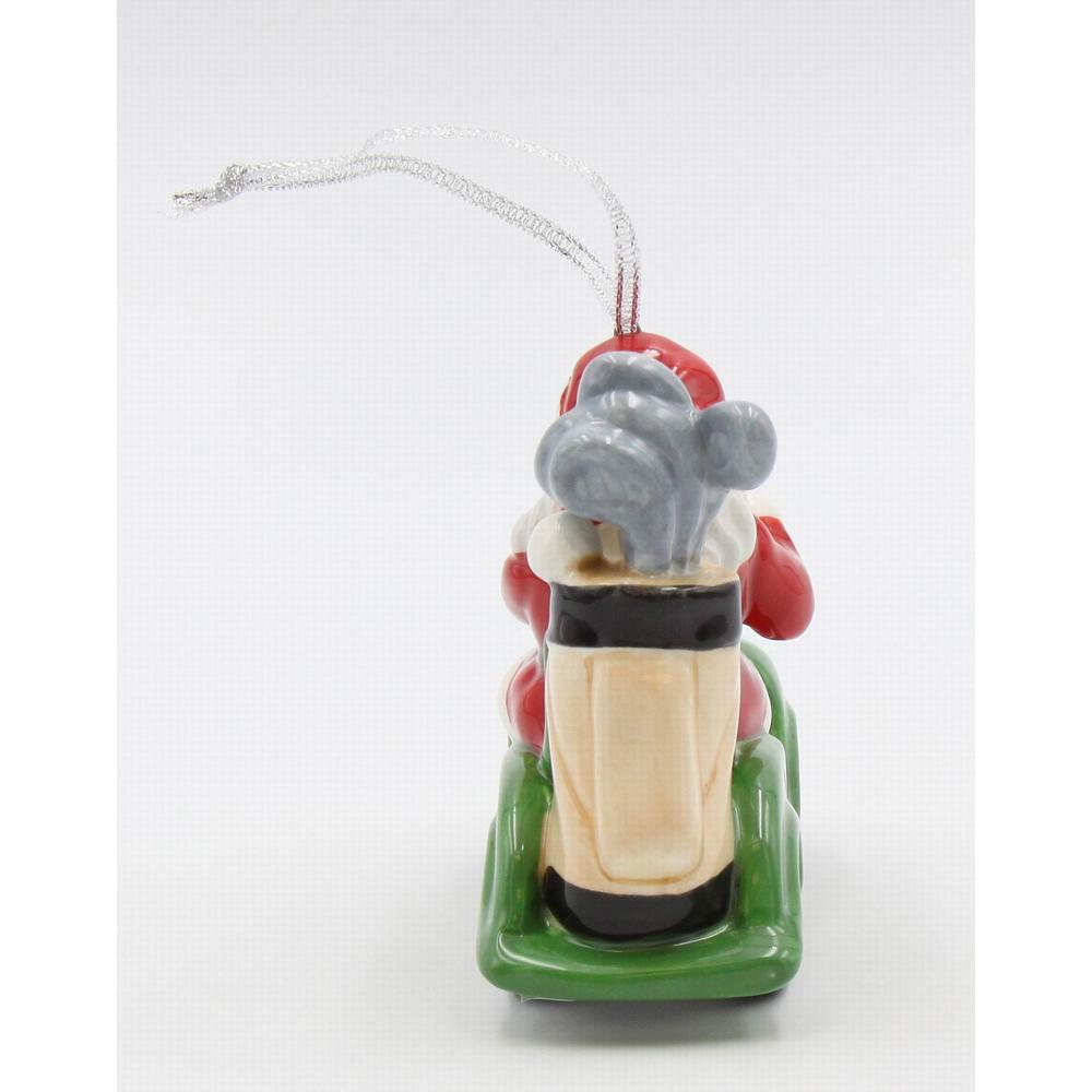 kevinsgiftshoppe Ceramic African American Santa Driving Golf Kart Ornament, Home Décor, Gift for Her, Mom, Him, Dad, Christmas tree Décor, Wall