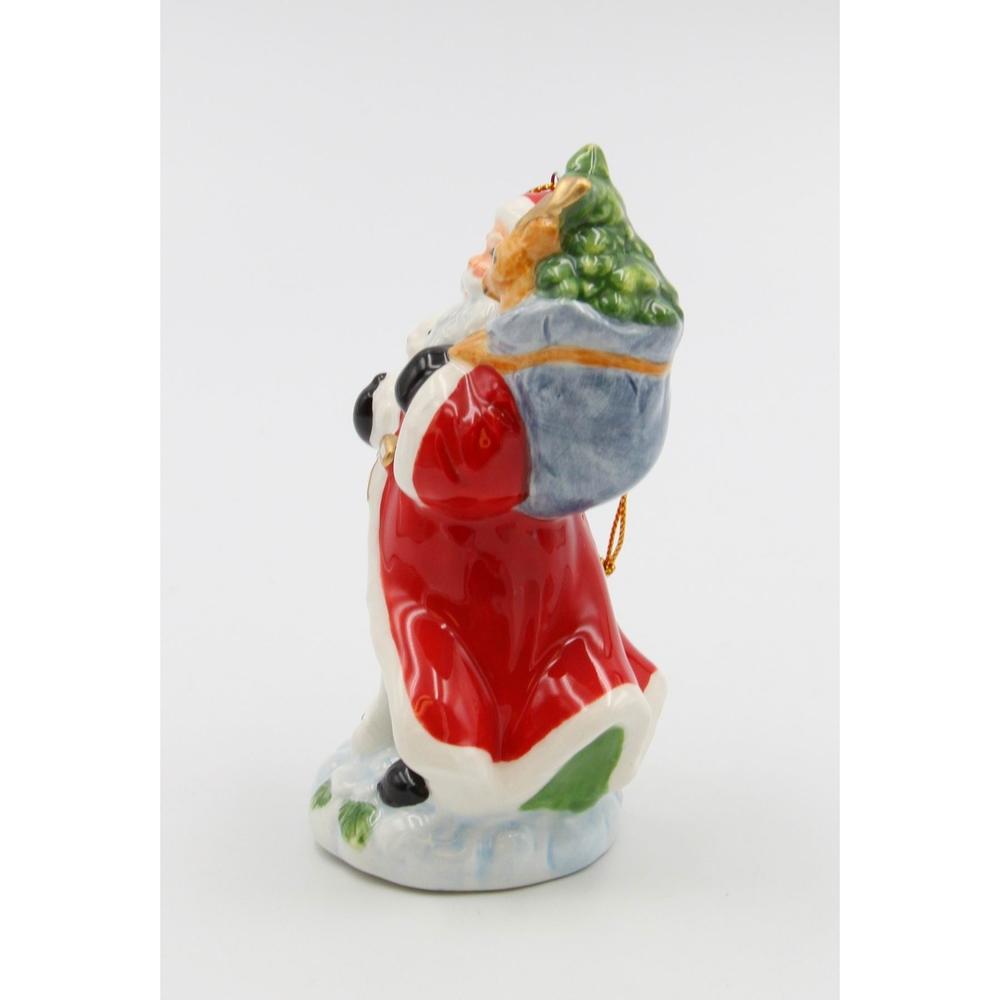 kevinsgiftshoppe Ceramic Christmas Santa Carrying The Presents Ornament, Home Décor, Gift for Her, Gift for Mom, Kitchen Décor, Christmas Décor