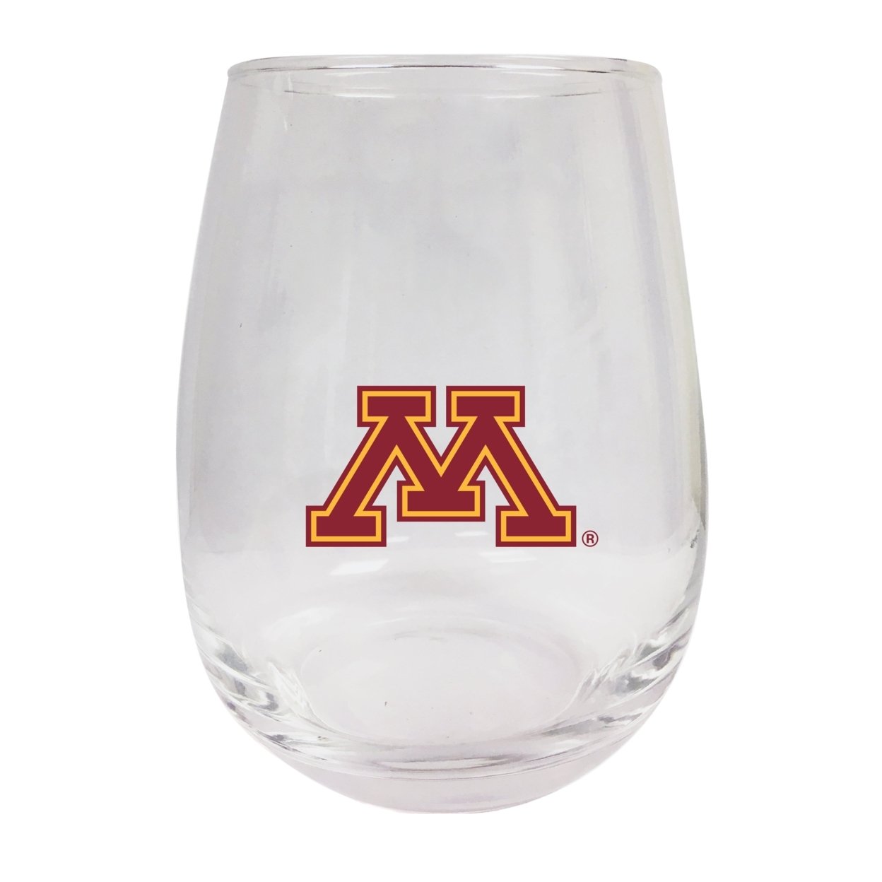 R and R Imports Minnesota Gophers 9 oz Stemless Wine Glass