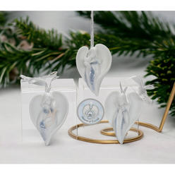kevinsgiftshoppe Ceramic Angel Christmas Tree Ornaments-Set of 3 Home Decor   Kitchen Decor Christmas Decor
