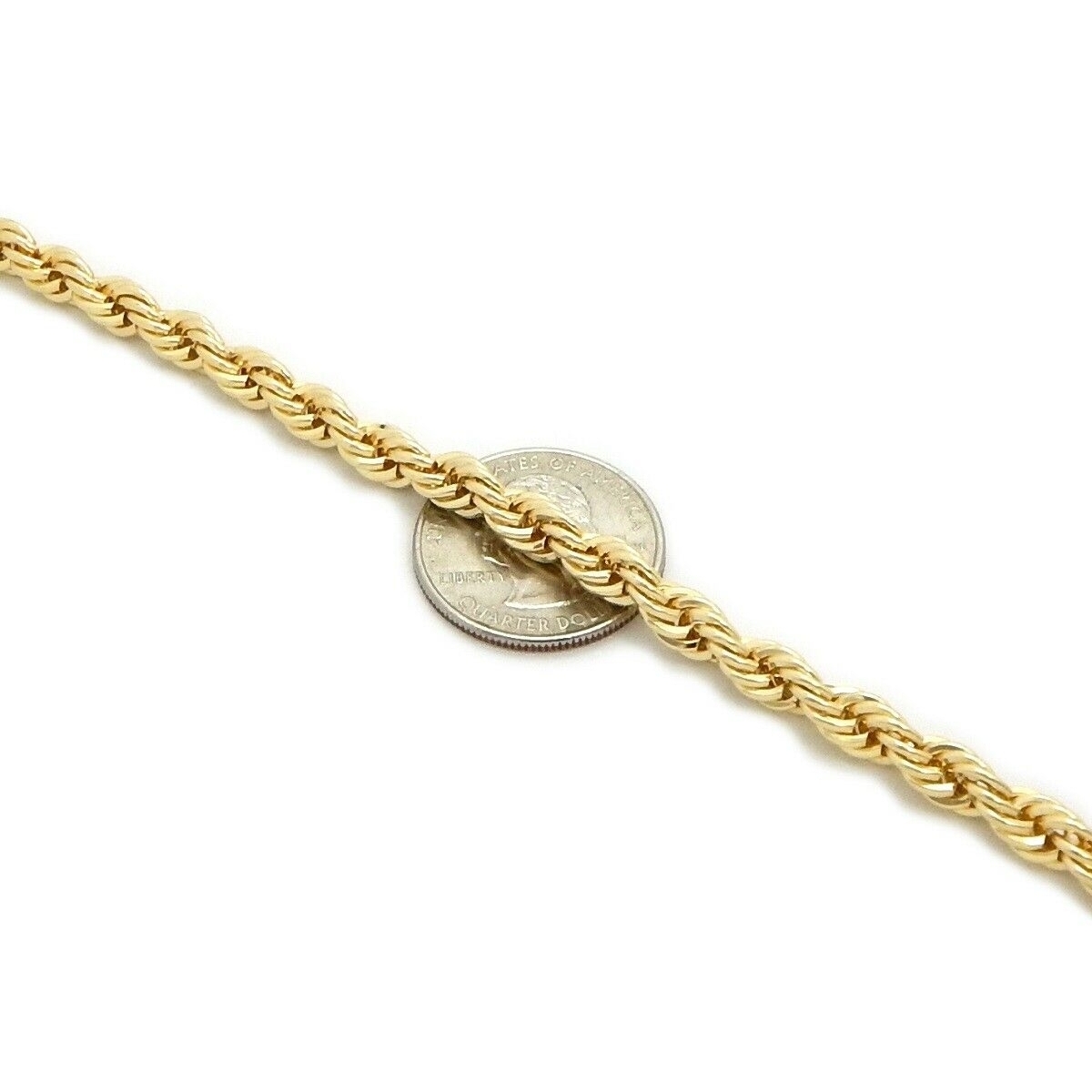 RM Men's 6mm Italian Rope Chain Necklace 14k Gold Filled High Polish Finsh  20 to 30" inch