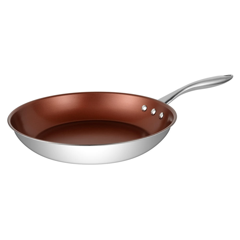 Ozeri Stainless Steel Pan by Ozeri with ETERNA, a 100% PFOA and APEO-Free Non-Stick Coating, Bronze Interior