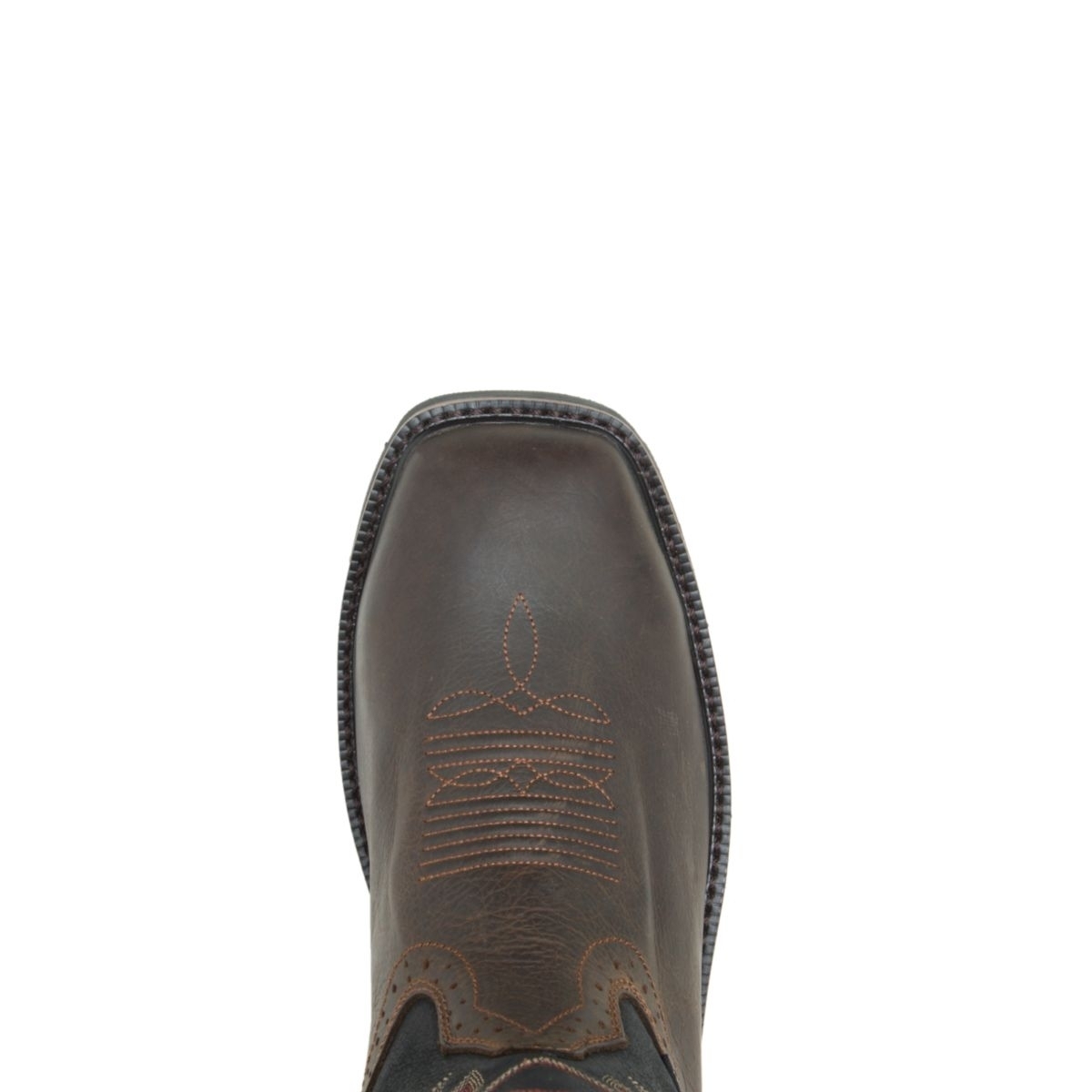 WOLVERINE Mens Rancher Waterproof Soft Toe Wellington Work Boot Black/Brown - W10768 varies BLACK/BROWN