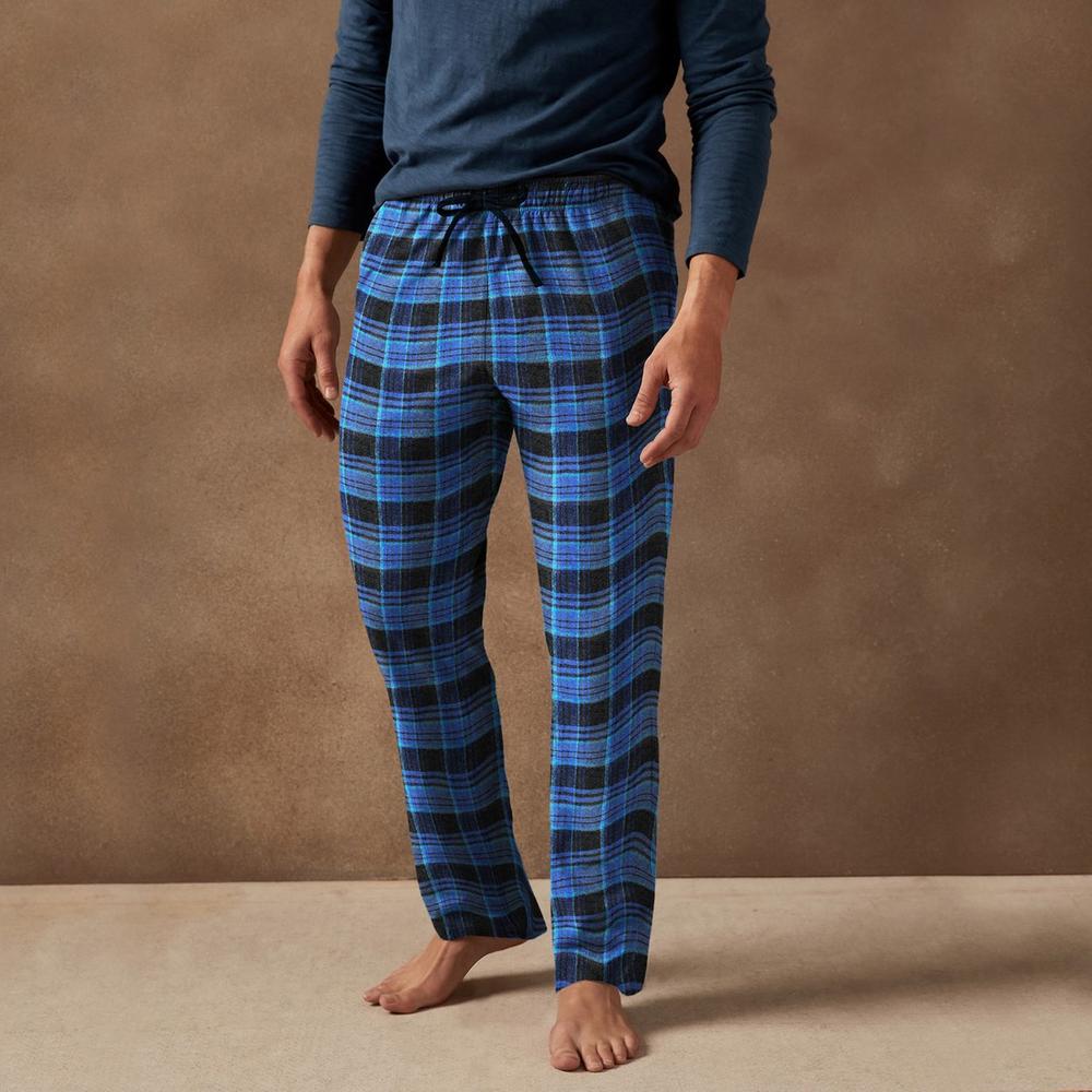 Bargain Hunters 2-Pack: Mens Ultra Soft Cozy Flannel Fleece Plaid Pajama Sleep Bottom Lounge Pants