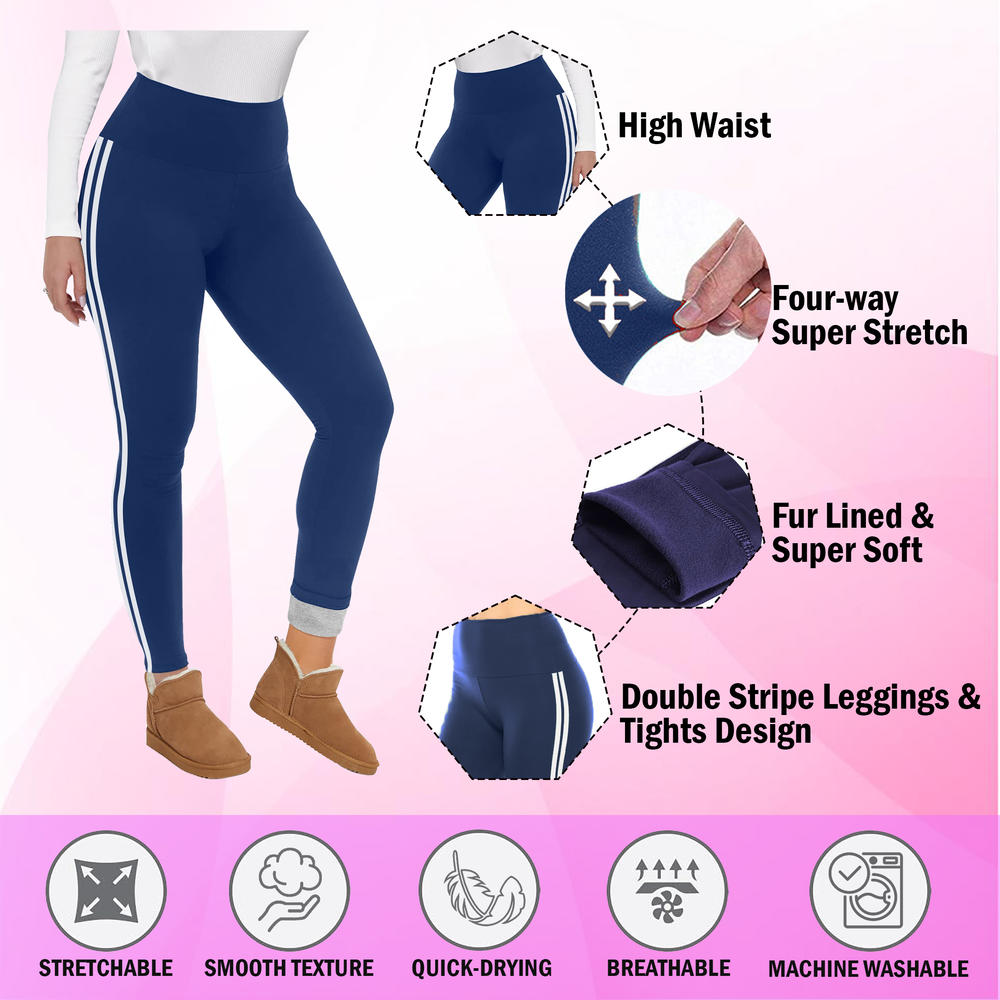 Bargain Hunters 3-Pack: Womens Ultra Soft faux Lined Yoga Pants High Waisted Leggings