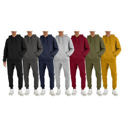 Bargain Hunters Multi-Pack: Mens Big and Tall Athletic Active Jogging Winter Warm Fleece Lined Pullover Tracksuit Set