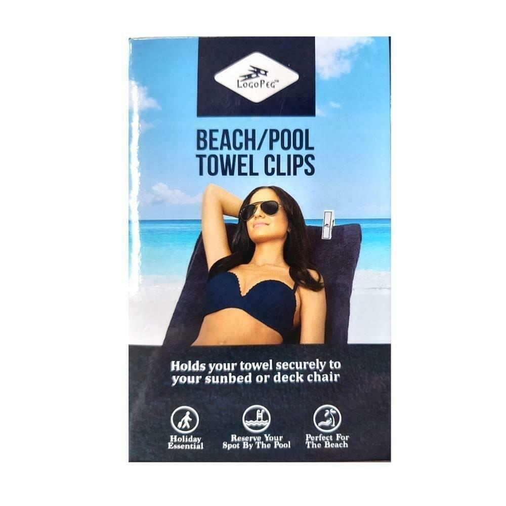 LogoPeg Beach Pool Towel Clips Beach Babe Lips Secure Bag Lounge Chair Protection Accessory LogoPeg