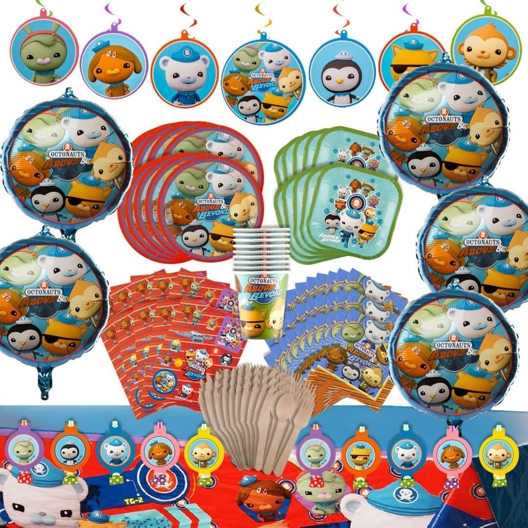Mighty Mojo Octonauts Above and Beyond Party in a Box Kit 100+ pcs Balloon Utensils Decorations Stickers Mighty Mojo
